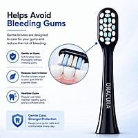 Oracura SB300 Sonic Smart Electric Toothbrush Head Refills – Pack of 3