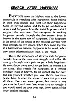 Search after Happiness