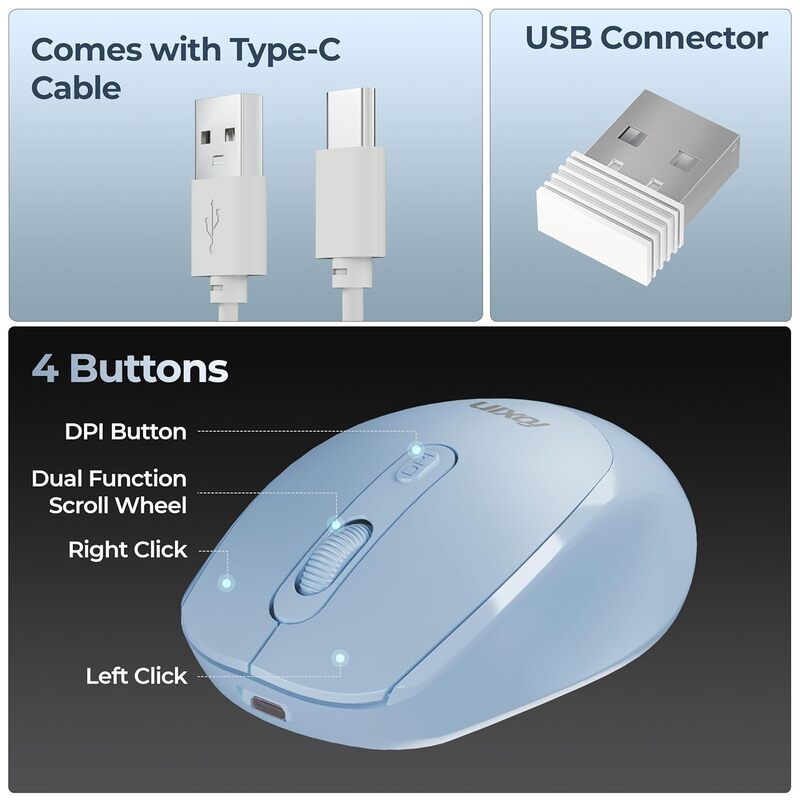 FOXIN WIRELESS RECHARGABLE MOUSE-FLOW