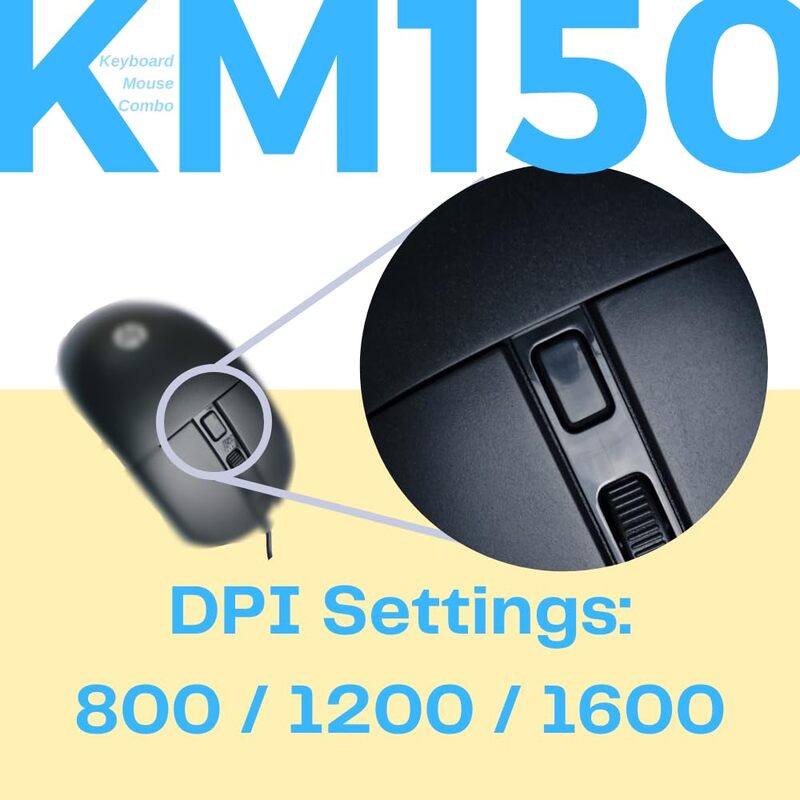 HP WIRED Keyboard Mouse Combo KM150