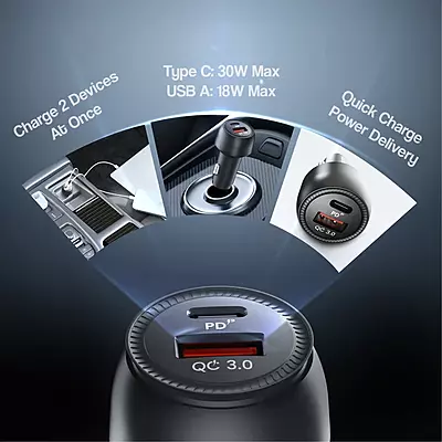 CAR CHARGER AMBRANE 51W PD C51