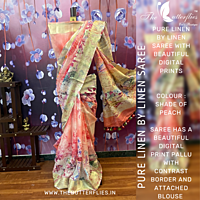 PURE LINEN SAREE YBRSLIN12063