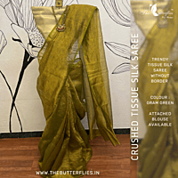 CRUSHED TISSUE SILK SAREE  USTSTES23523