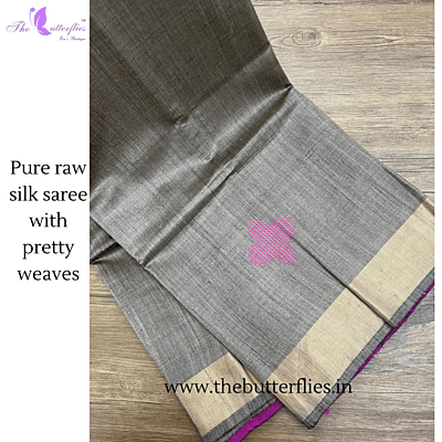 PURE RAW SILK SAREE WITH PRETTY WEAVES YBRSRSS19721