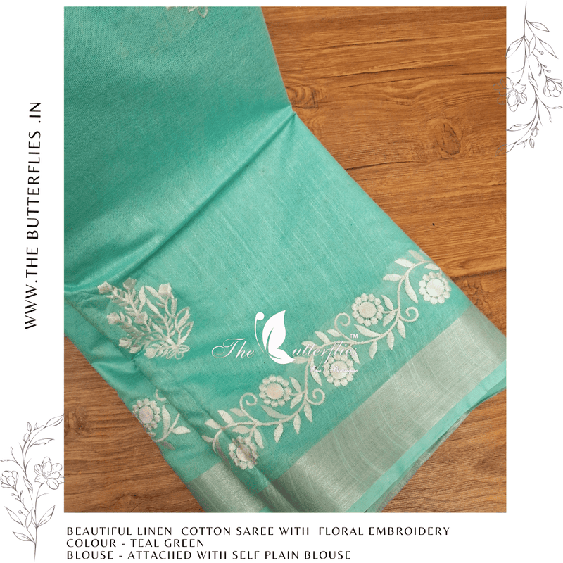 LINEN COTTON SAREE YBRSLIN23483