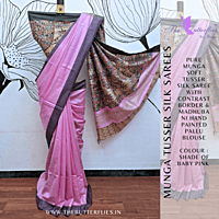 PURE MUNGA SOFT TUSSER SILK SAREE YBRSTUS21466