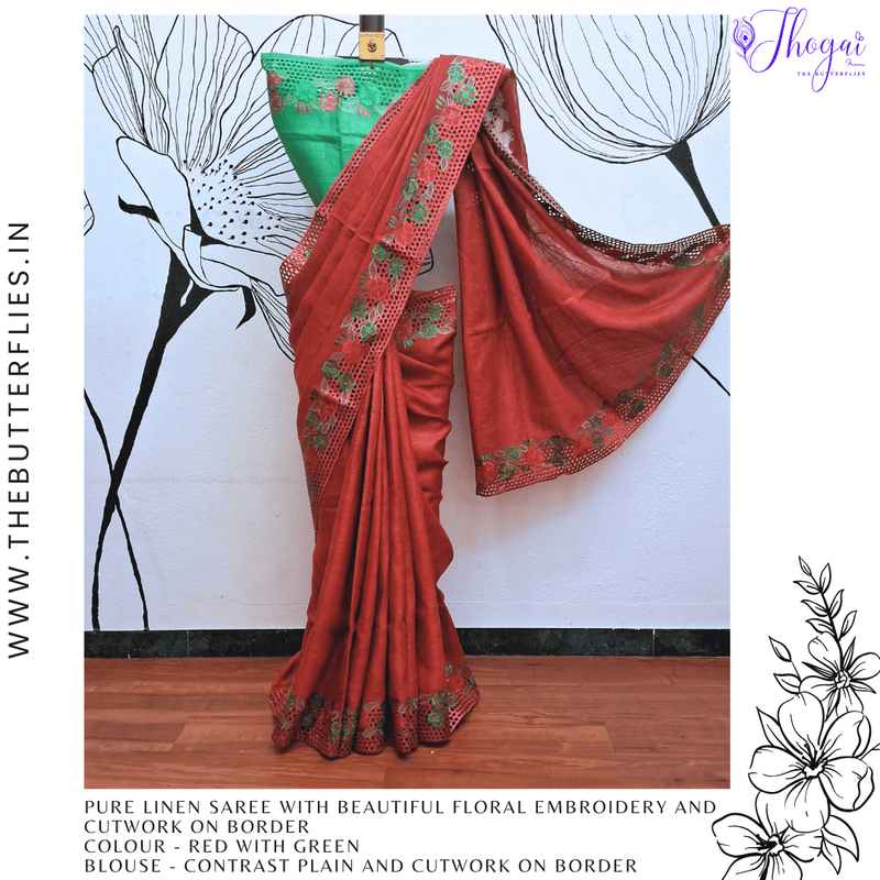 PURE LINEN SAREE YBRSLIN23626 PURE LINEN SAREE YBRSLIN23626