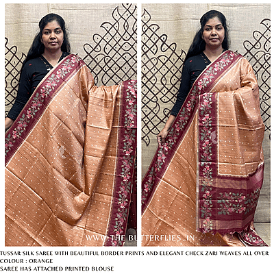 TUSSER SILK SAREE SFHSTSK24637