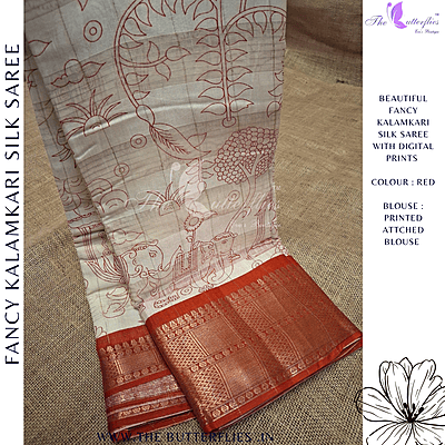 FANCY KALAMKARI SILK SAREE KSPSFSC24707