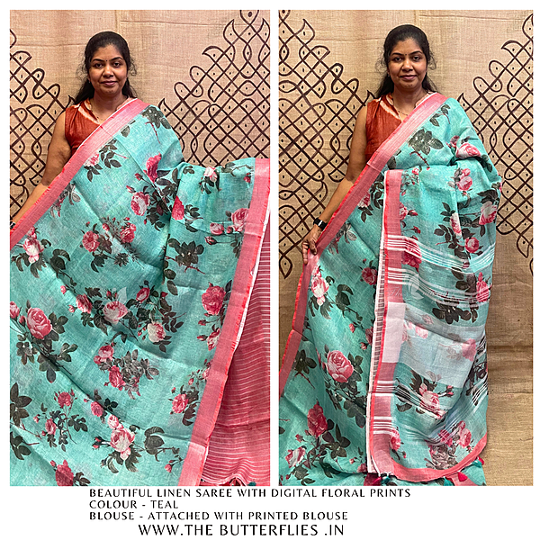 PURE LINEN SAREE YBRSLIN23433 PURE LINEN SAREE YBRSLIN23433