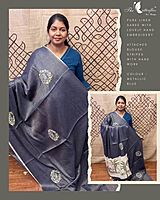 PURE LINEN SAREE MHTSLIN24906 PURE LINEN SAREE MHTSLIN24906