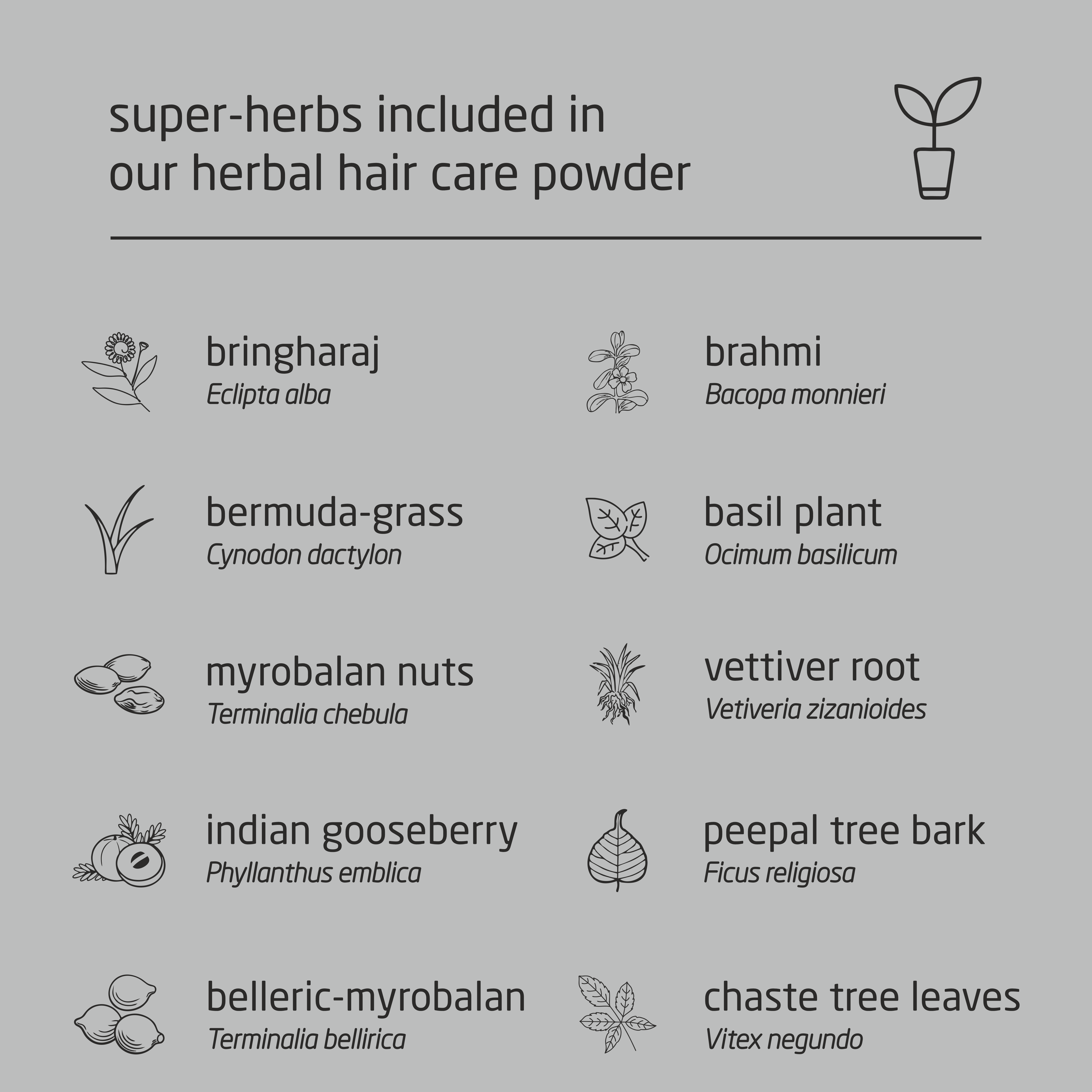 Super Premium Herbal Hair Care Powder - 100g