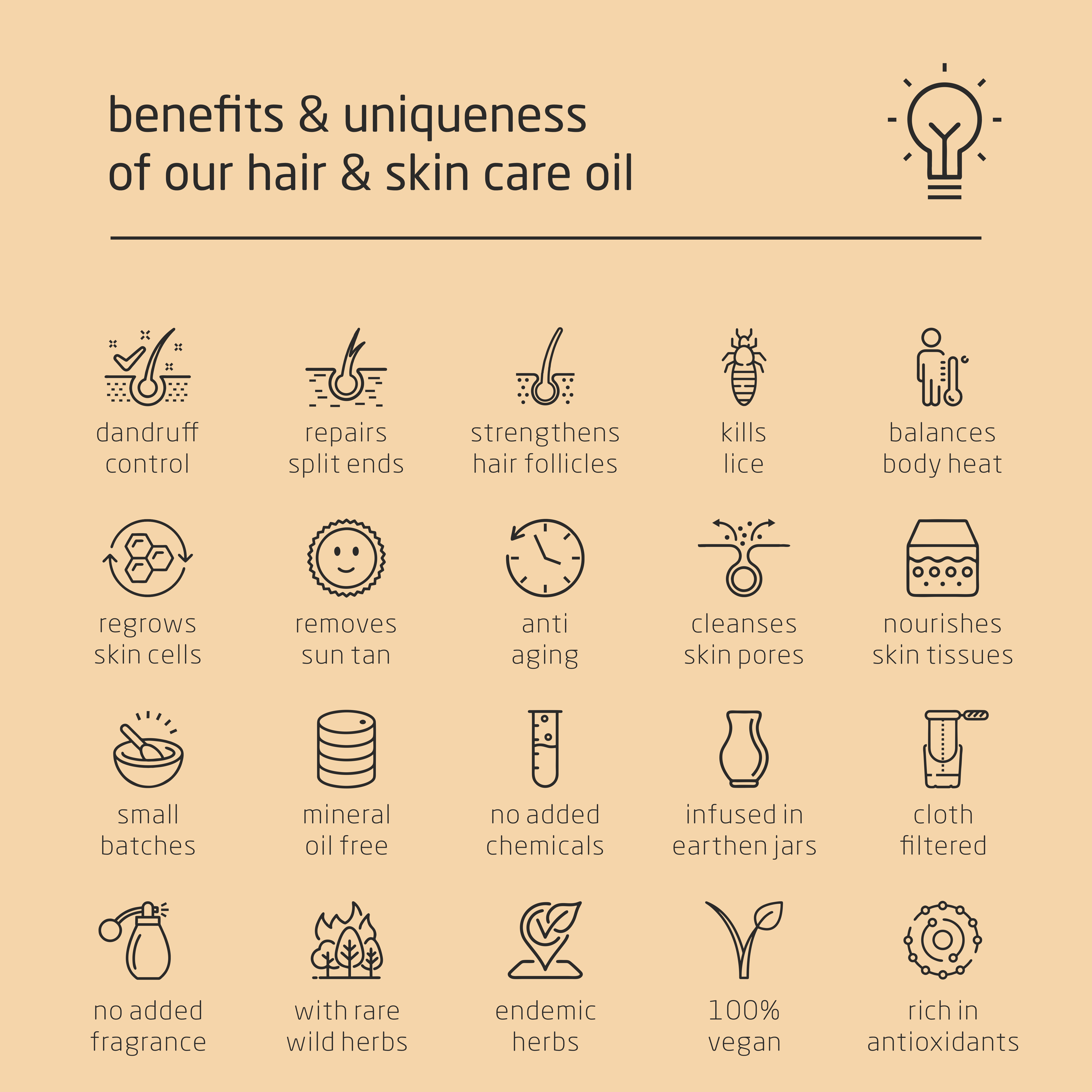 Premium Herbal Cold-Infused Hair & Skin Care Oil - 100ml