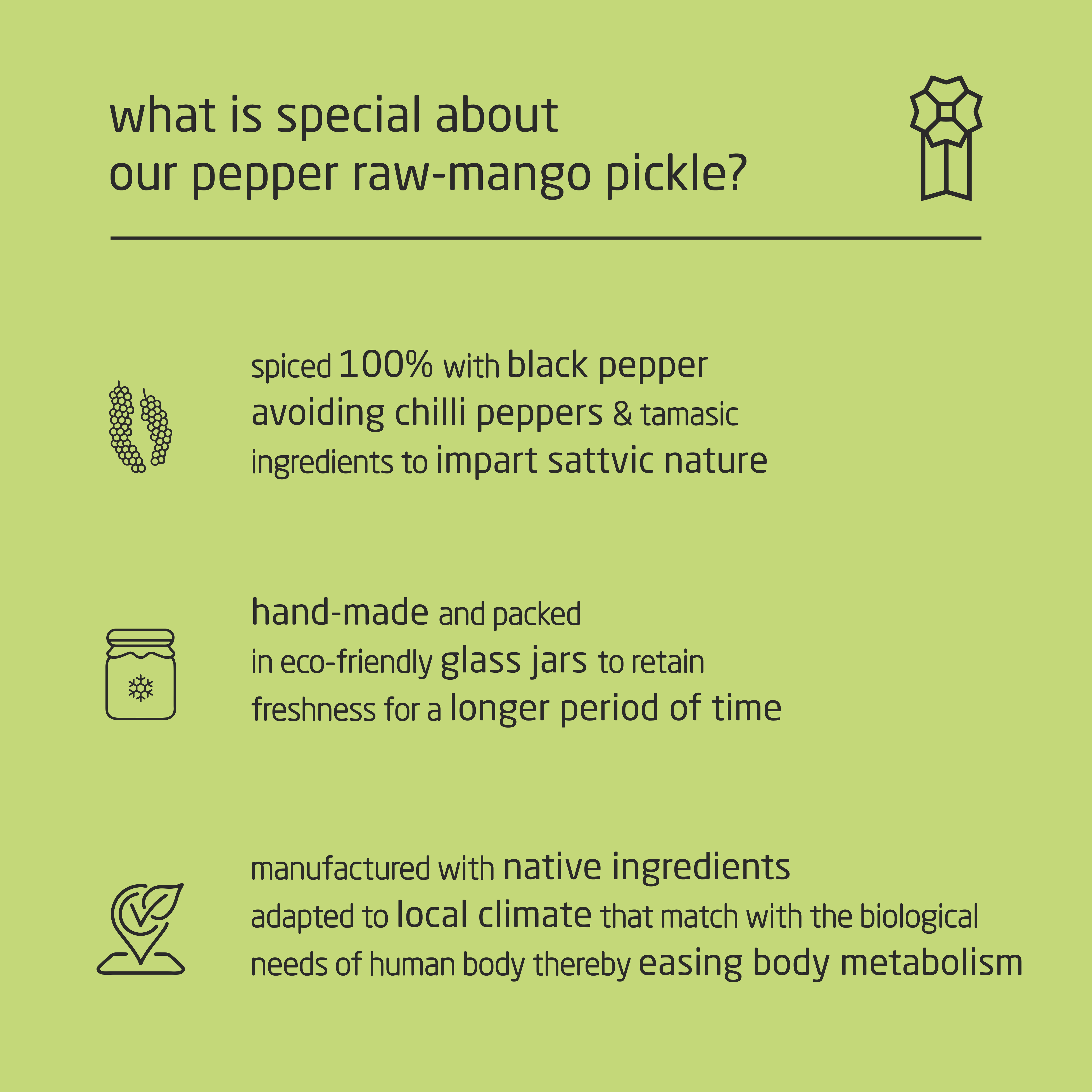 Premium Cold-Packed Pepper Raw-Mango Pickle – 185g Premium Cold-Packed Pepper Raw-Mango Pickle – 185g