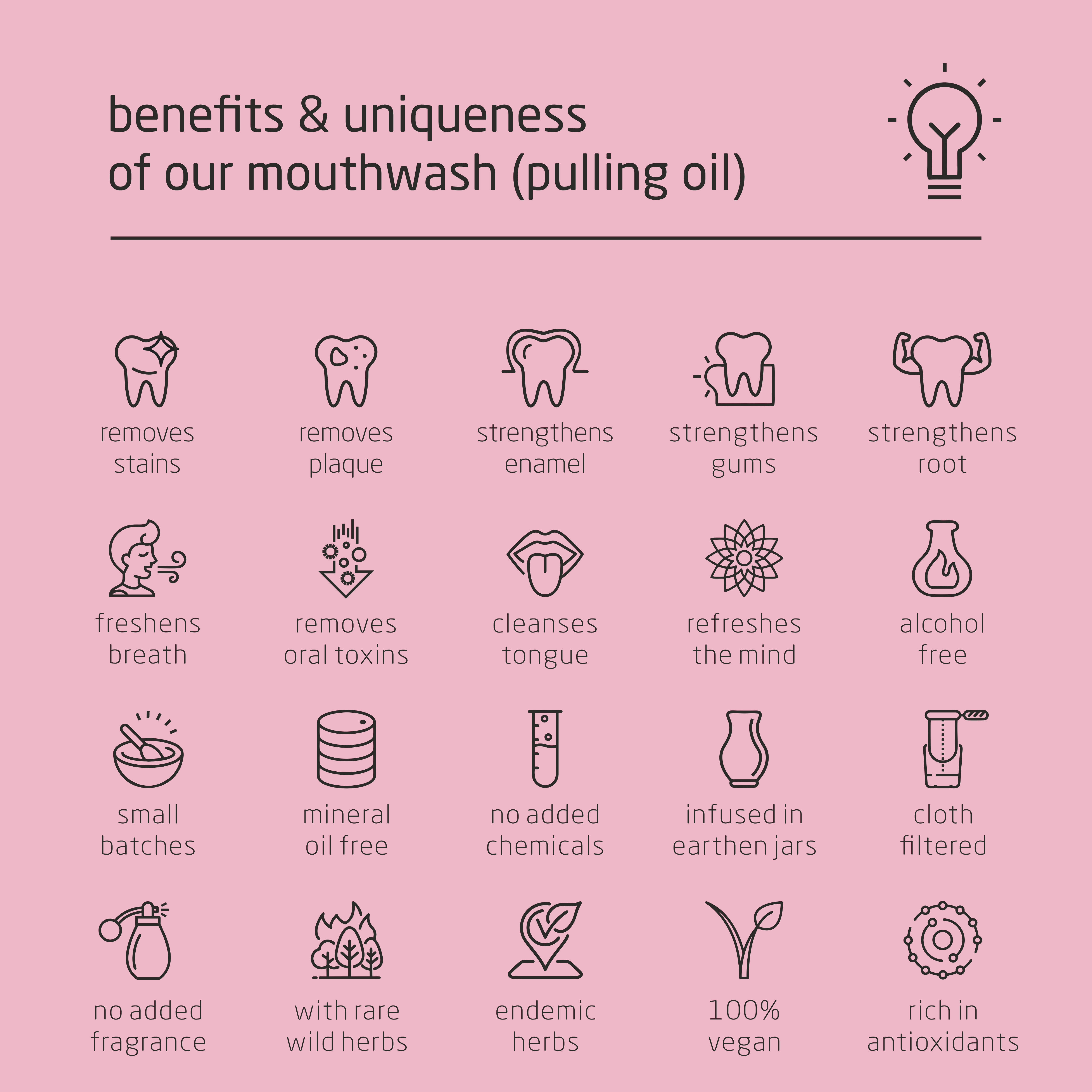 Premium Herbal Cold-Infused Mouthwash (Pulling Oil) - 100ml Premium Herbal Cold-Infused Mouthwash (Pulling Oil) - 100ml