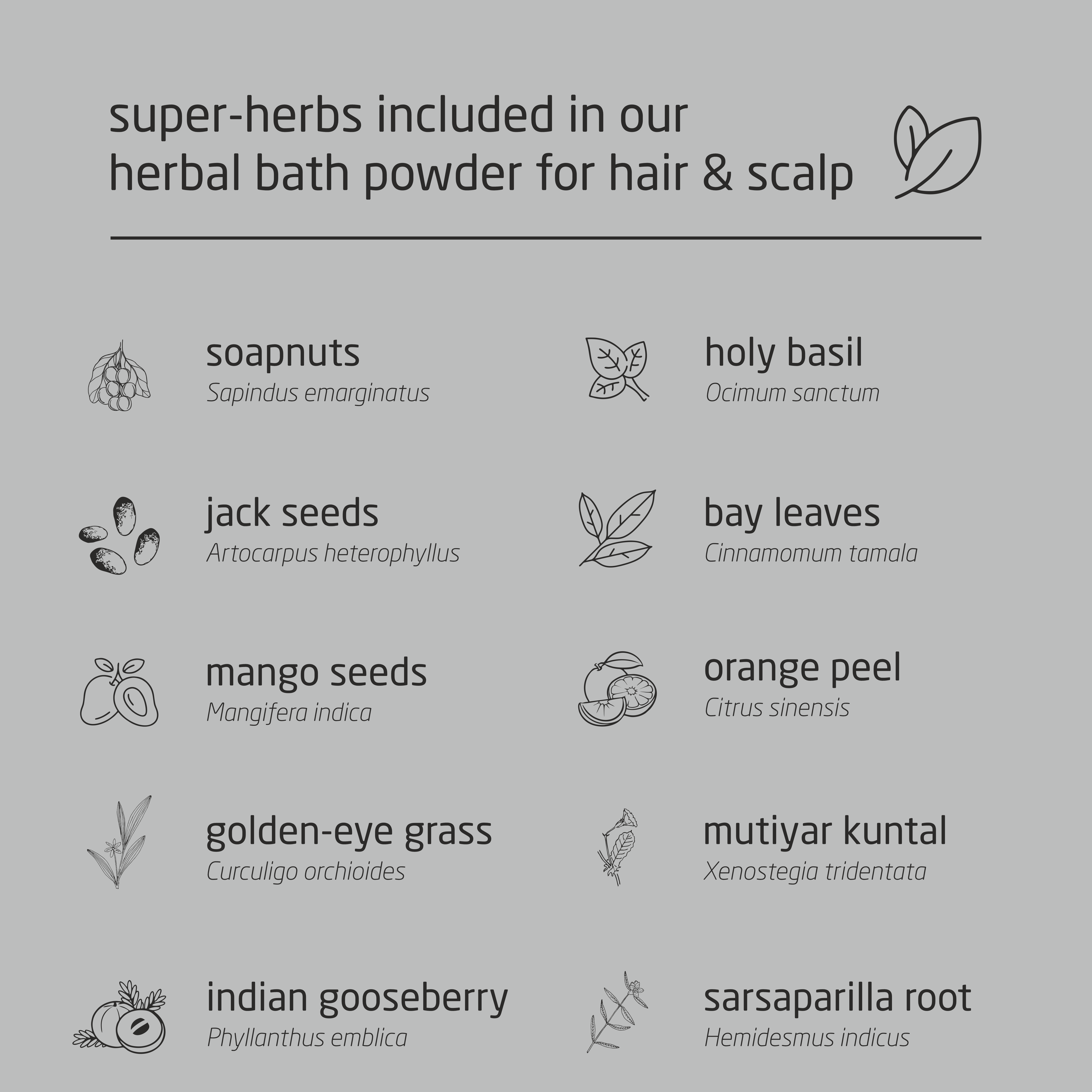 Super Premium Unisex Herbal Bath Powder for Hair & Scalp - 500g