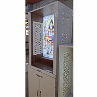 Shiv Parivar Mandir with Printed Acrylic and Storage Space - Sehrawat Brothers Shiv Parivar Mandir with Printed Acrylic and Storage Space - Sehrawat Brothers