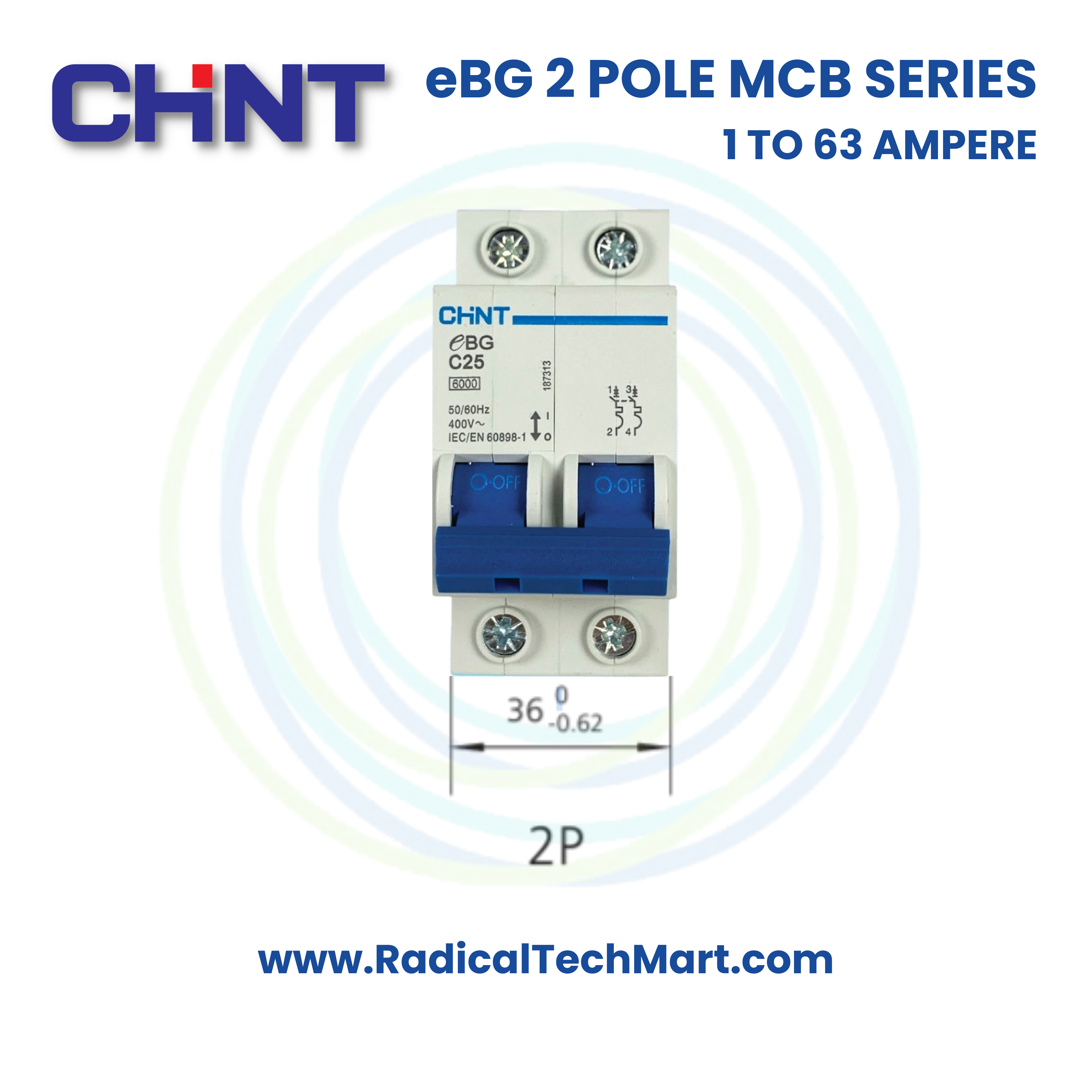 eBG 2 pole MCB