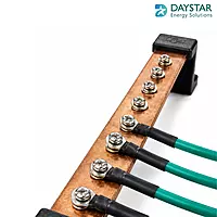 6 Hole Earth Bench / Terminal Strip | Copper-Plated Grounding Bar