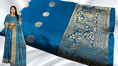 Mysore Soft Butter Silk Saree - Ramar Blue