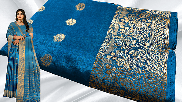 Mysore Soft Butter Silk Saree - Ramar Blue
