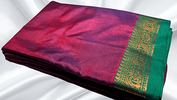 Kamakshi Soft Mysore Silk Saree - Red Purple