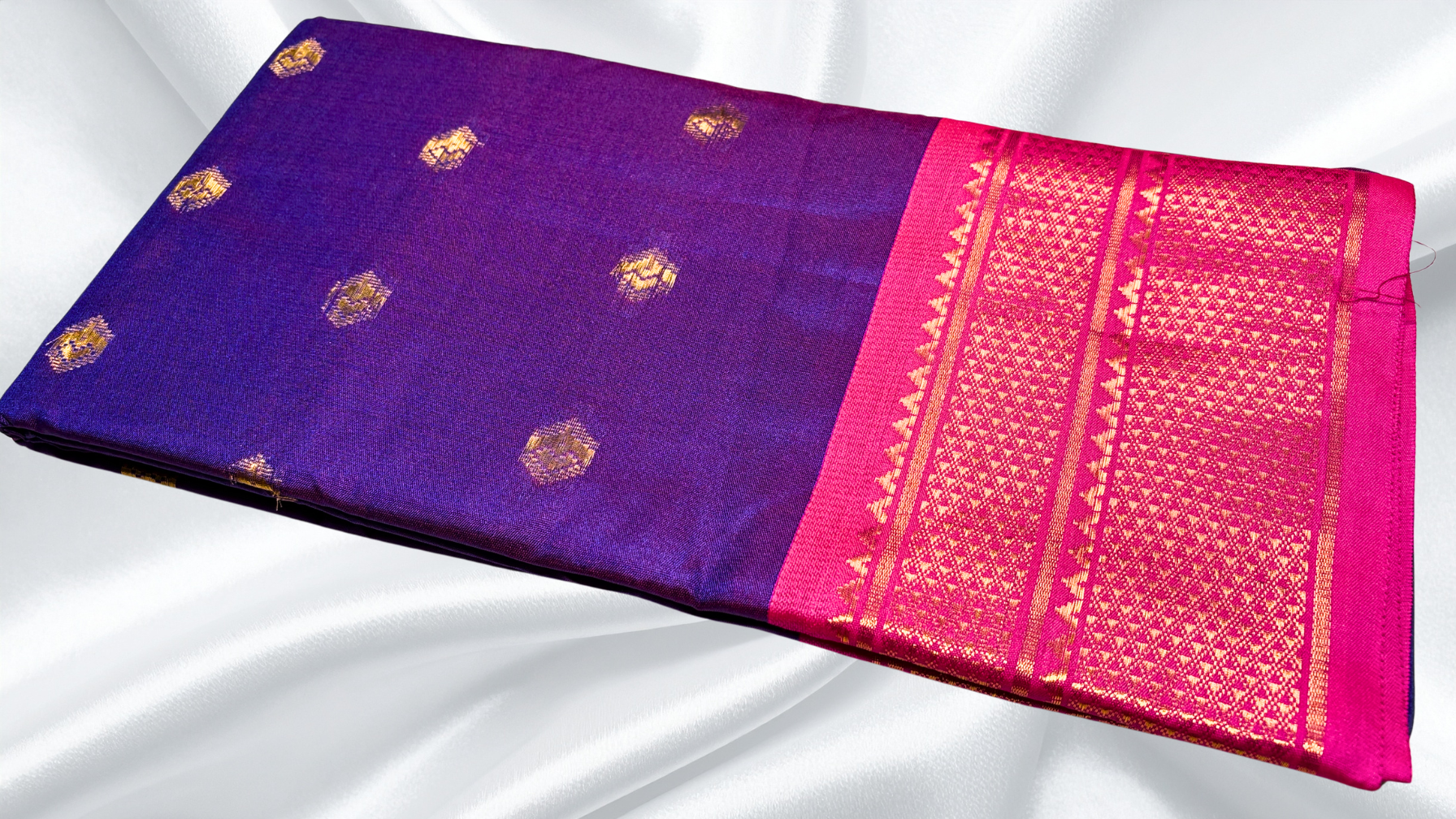 Kanchi Semi Silk Fancy Saree - Blue Violet Kanchi Semi Silk Fancy Saree - Blue Violet