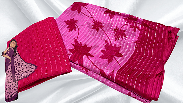 Mrudangi Soft Line Saree - Rose Pink