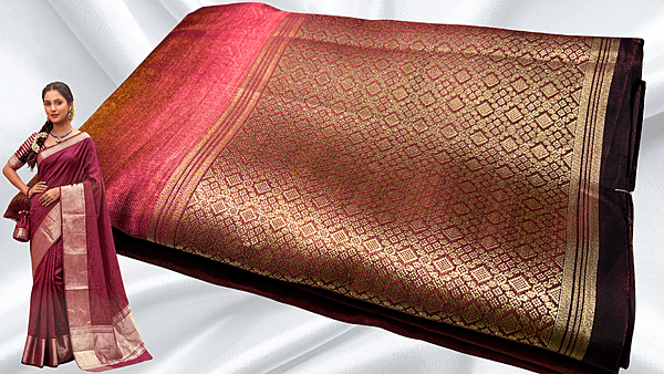 Good Look Fancy Silk Saree - Red