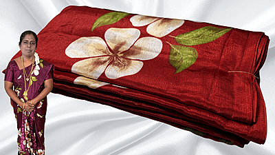 Fini Soft Flower Turkey Silk Saree - Red Fini Soft Flower Turkey Silk Saree - Red