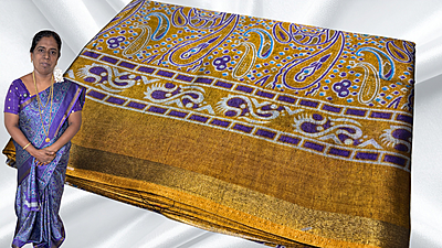Mal Soft Cotton Gold Border Saree - Mustard Mal Soft Cotton Gold Border Saree - Mustard