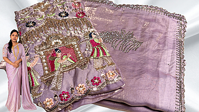 Sonal Light Designer Pallak Saree - Light Lavendar Sonal Light Designer Pallak Saree - Light Lavendar