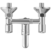AL-1421 Wall Mixer 2 In 1 With Crutch, Connecting Legs With Wall Flange