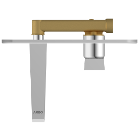 LV-2029 Concealed Body For Single Lever Basin Mixer Wall Mounted With Exposed Part Kit, Consisting Of Operative Lever, Basin Spout & Wall Flange