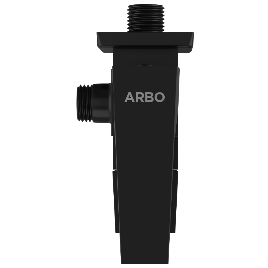 LV-MB-2007 2 Way Angle Cock With Wall Flange (Matt Black)