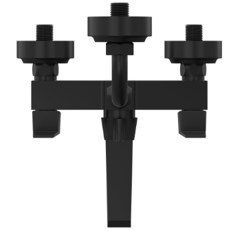 LV-MB-2020 Wall Mixer 2 In 1 With Connecting Legs With Wall Flange (Matt Black)