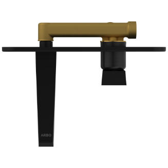 LV-MB-2029 Concealed Body For Single Lever Basin Mixer Wall Mounted With Exposed Part Kit, Consisting Of Operative Lever, Basin Spout & Wall Flange (Matt Black)