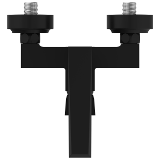 LV-MB-2043 Single Lever Sink Mixer With Swinging Spout With Connecting Legs With Wall Flange (Wall Mounted Model) (Matt Black)