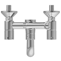 LX-1321 Wall Mixer 2 In 1 With Crutch, Connecting Legs With Wall Flange