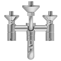 LX-1322 Wall Mixer 3 In 1 With Connecting Legs With Wall Flange