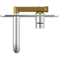 LX-1329 Concealed Body For Single Lever Basin Mixer Wall Mounted With Exposed Part Kit, Consisting Of Operative Lever, Basin Spout & Wall Flange