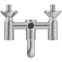 LX-1350 Wall Mixer With Connector For Hand Shower Arrangement With Connecting Legs, Wall Flange & Wall Bracket For Hand Shower