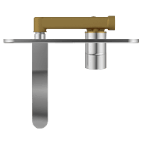 PR-2129 Concealed Body For Single Lever Basin Mixer Wall Mounted With Exposed Part Kit, Consisting Of Operative Lever, Basin Spout & Wall Flange