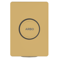 MP-GG-5216 Metropole Forged Brass WC Flush Valve 25mm (1" Inch) With Exposed Shut Off Provision & Square Plate (Glossy Gold)