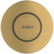 UPR-GG-01 Exposed Part Kit Of Forged Metropole WC Flush Valve With Fitting Sleeve With Operating Lever, Round Wall Flange & Cartridge (Glossy Gold)