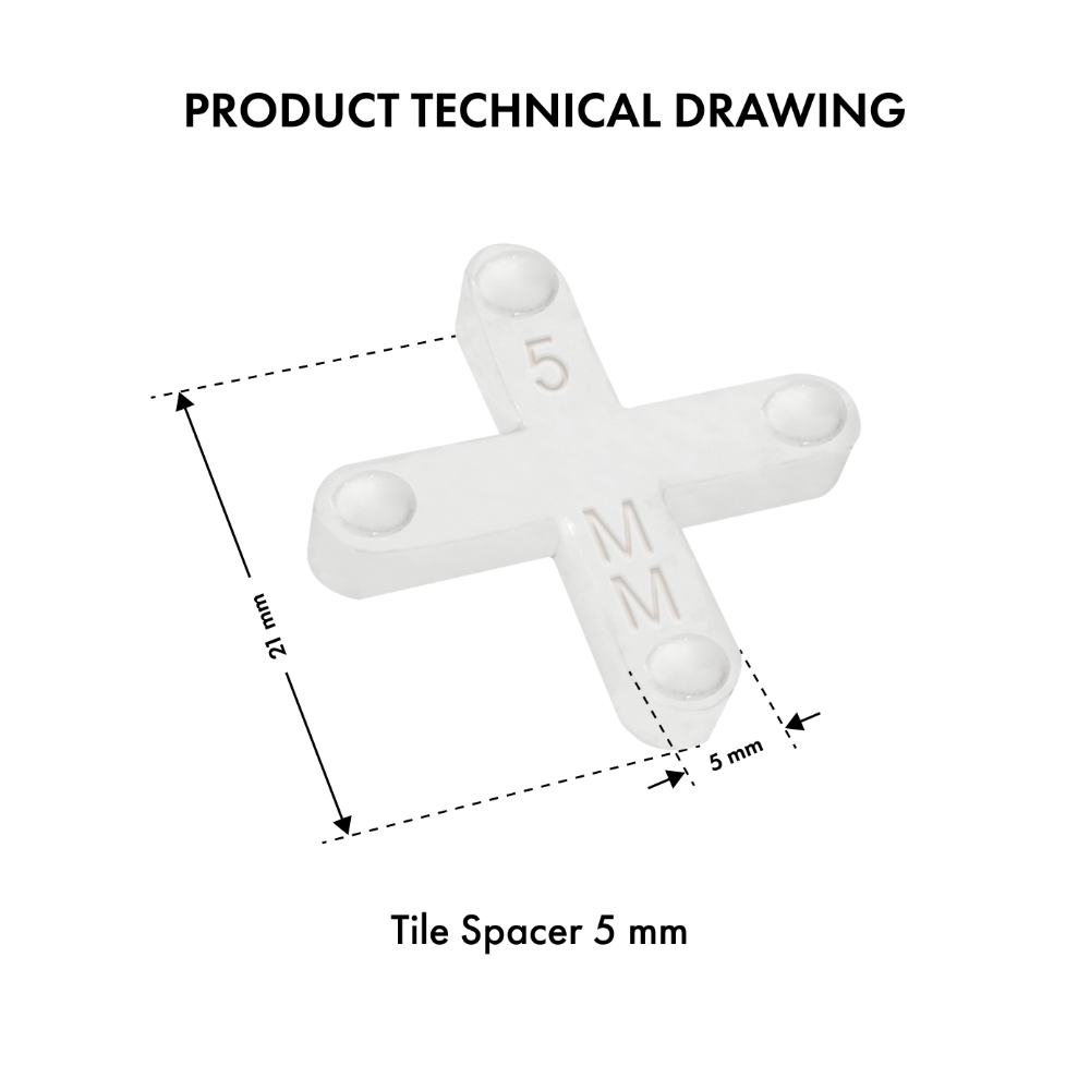 SP-5 Tile Spacer 5mm (100 Pcs pkt.)