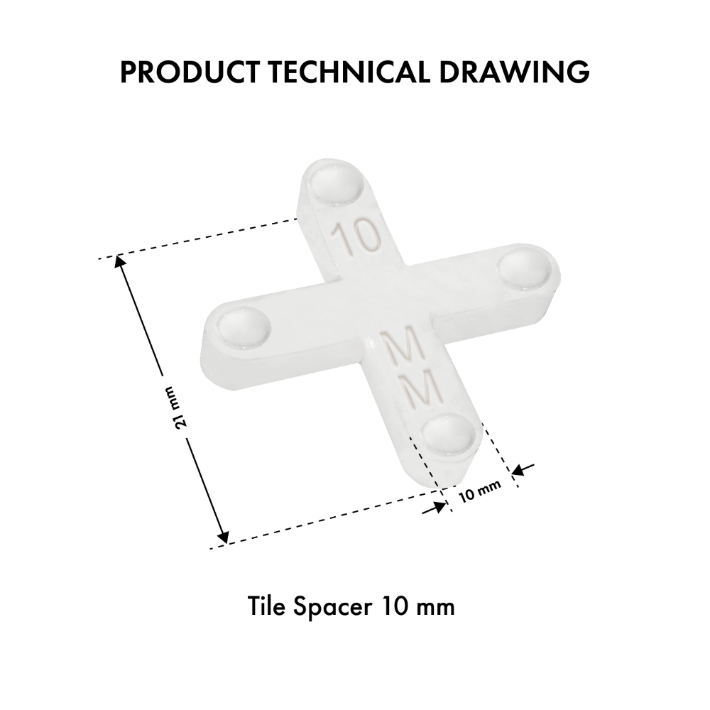 SP-10 Tile Spacer 10mm (100 Pcs pkt.)