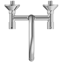 EL-1813 Sink Mixer With Swinging Spout With Connecting Legs With Wall Flange (Wall Mounted Model)