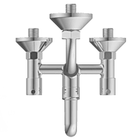 EL-1820 Wall Mixer 2 In 1 With Connecting Legs With Wall Flange