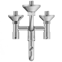 EL-1822 Wall Mixer 3 In 1 With Connecting Legs With Wall Flange